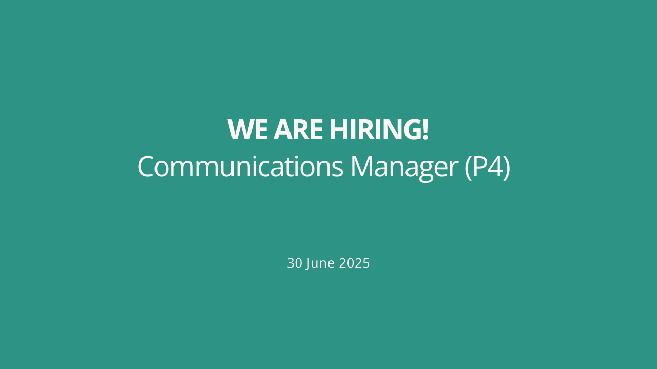 We are hiring! Communications Manager, Santiago network (P4) Vacancies Image